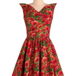 Bernie Dexter Color Me Poppy Dress, Sz M